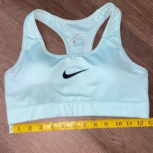 Nike Women's Medium Support Swoosh Sports Bra Teal with Removable Padding